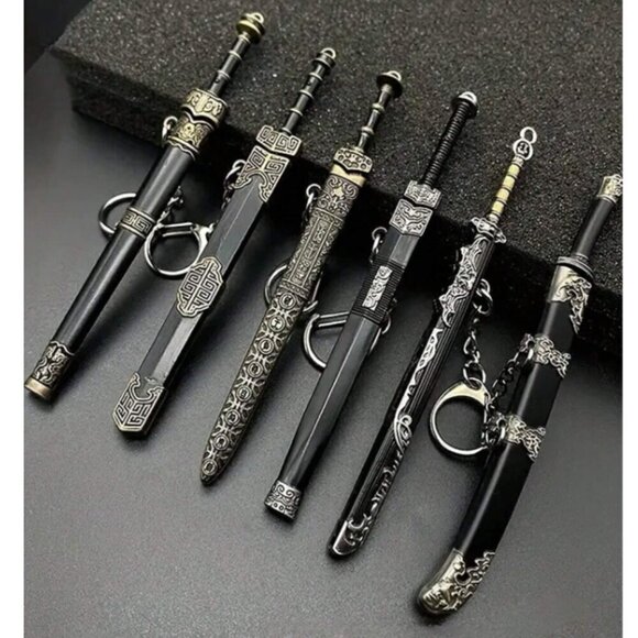 Sword Keychain with Sheath Mini Sword Random Metal #1 - Picture 1 of 7
